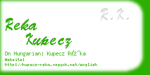 reka kupecz business card